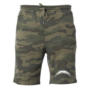 NEW LA San Diego Chargers Fleece Sweat Shorts Pants FOREST WOODLAND CAMO